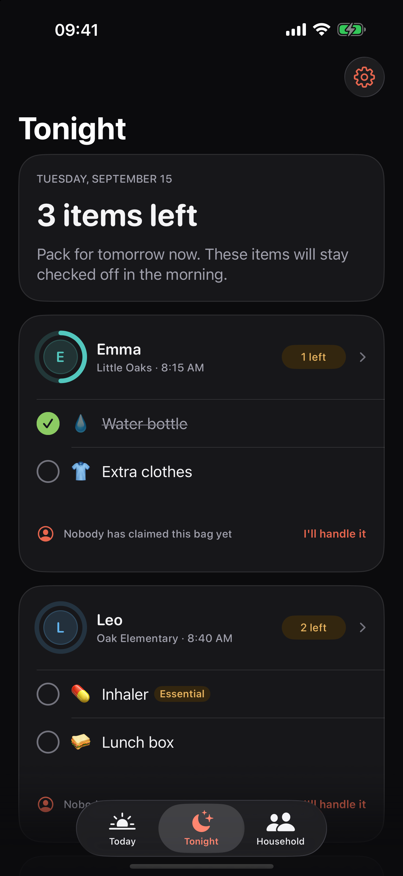 Pack tomorrow tonight